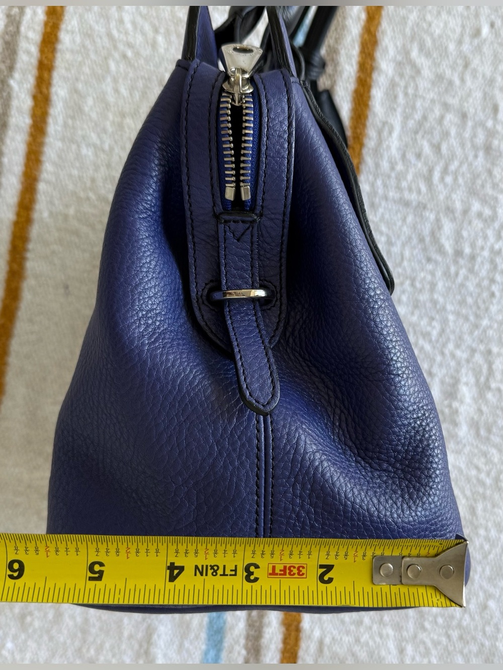 Mulberry 'Blenheim' Indigo (Blue Violet) Leather Satchel Bag | Rare Color - Picture 15 of 16